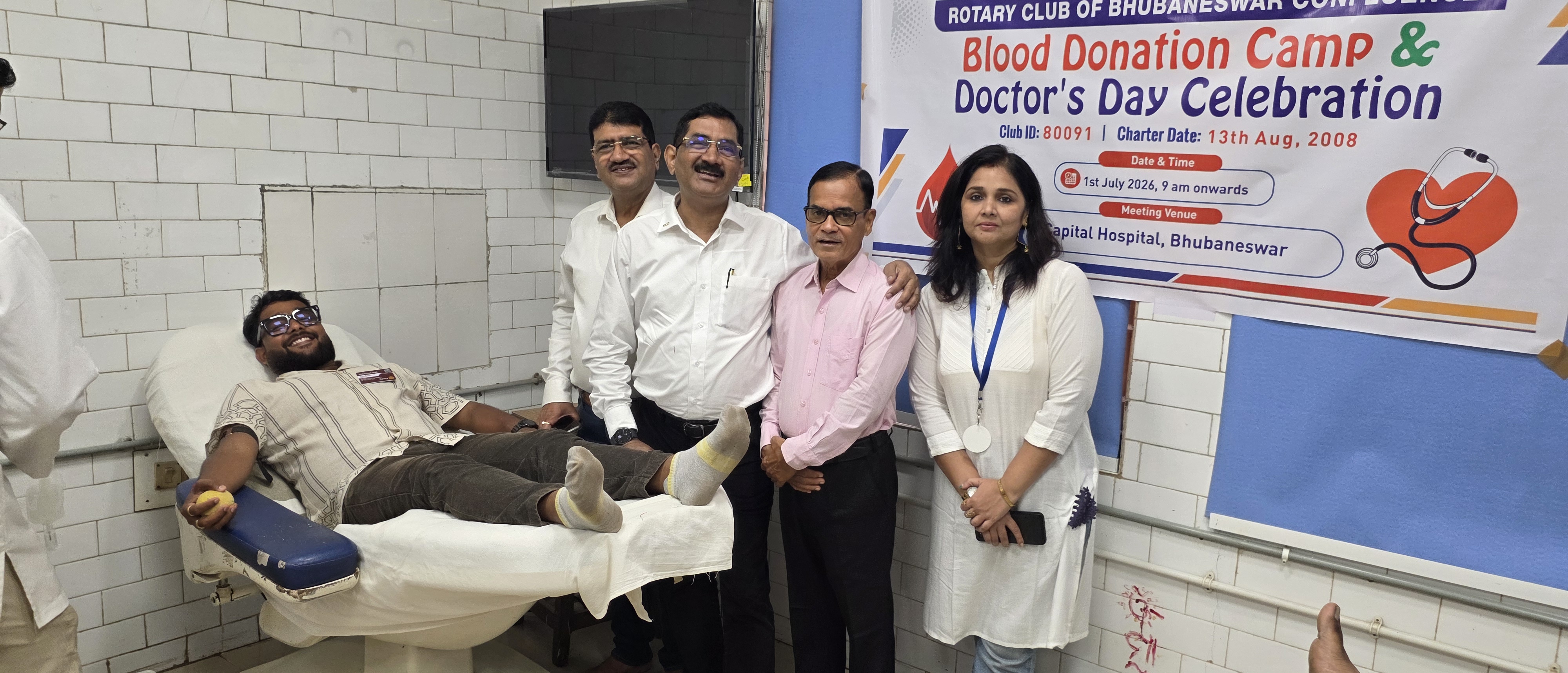 Blood donation and Doctors Day celebration at RCB Confluence